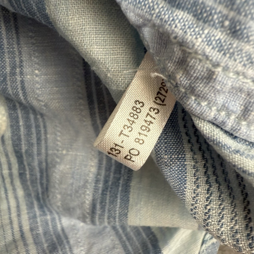 Tommy Bahama Linen Short Sleeve Shirt Men's XL Blue Striped - Picture 4 of 7